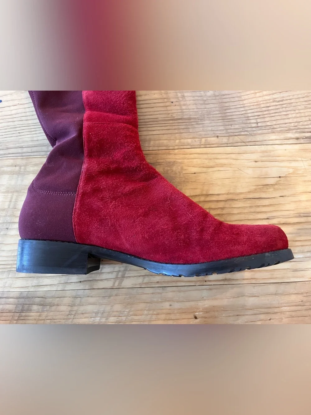 STUART WEITZMAN Women's Over-the-Knee Stretch Suede Boots- size 5.5 EUC